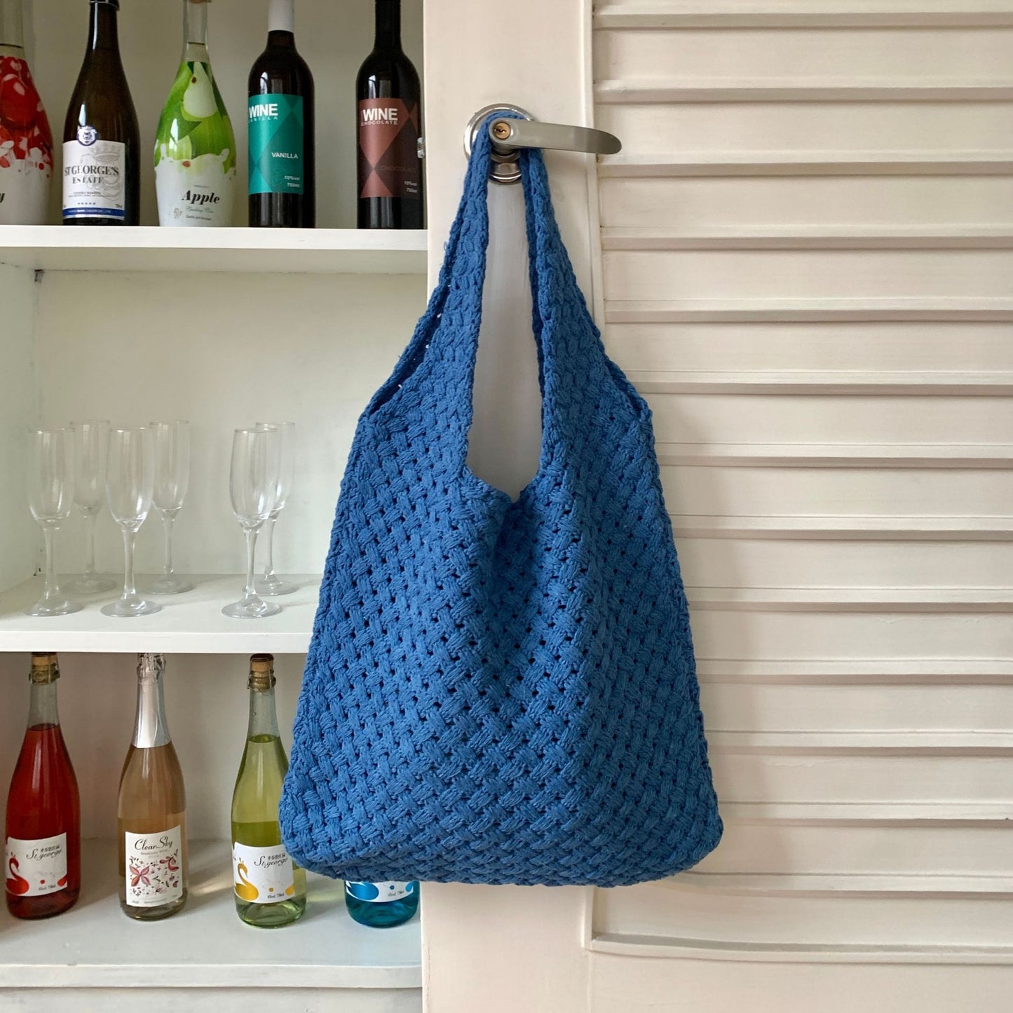 Women's Knitted Hand-woven Vintage Wool Shopping Shoulder Bags