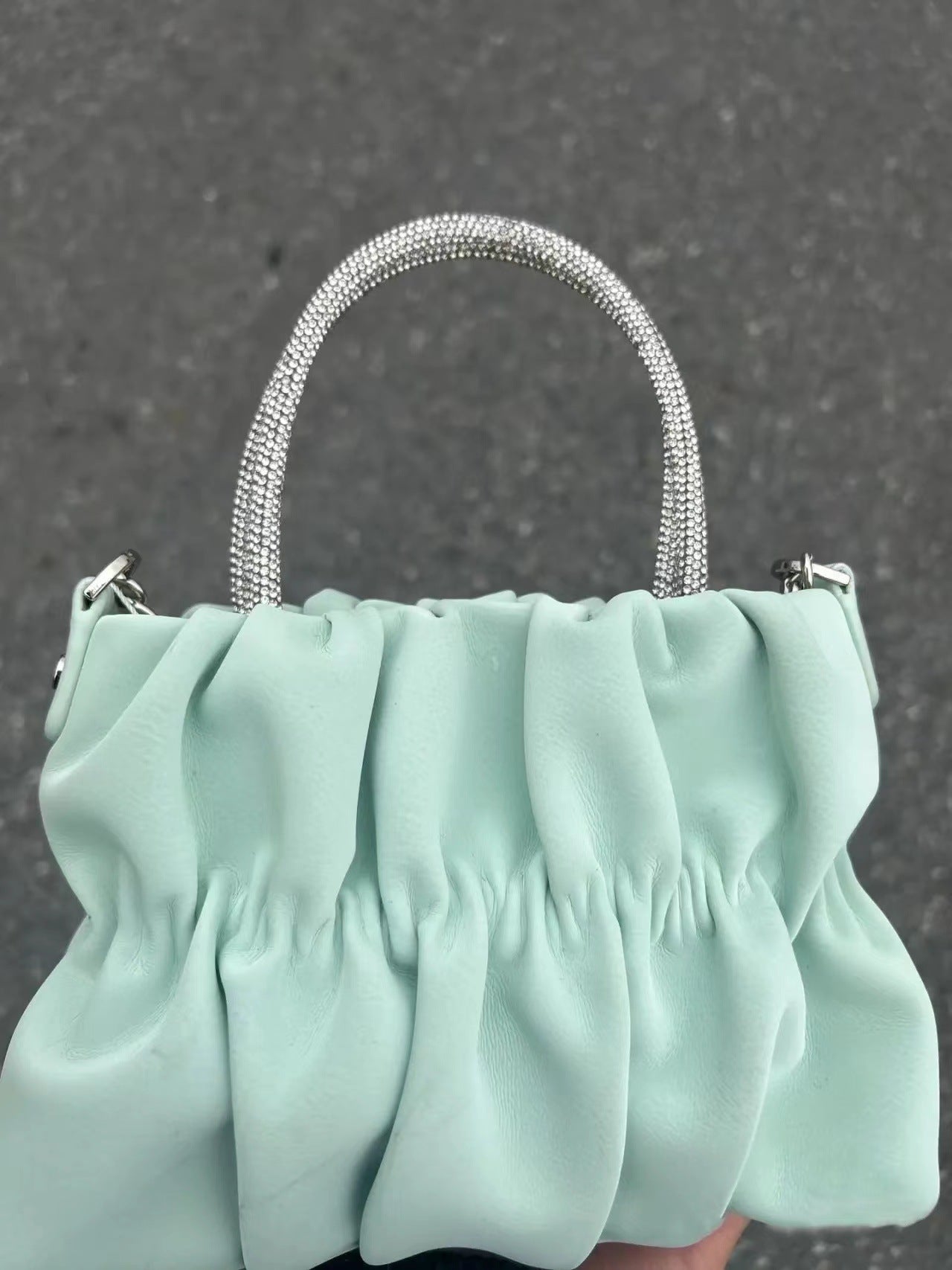 Women's Macaron Fresh Summer Fashion Pleated Cloud Handbags