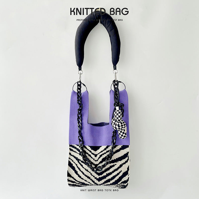 Knitted Large Capacity Totes Vest Commuting Shoulder Bags