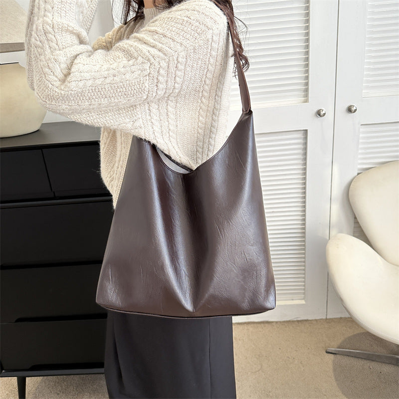 Women's Large Capacity Winter Korean Texture Trendy Shoulder Bags