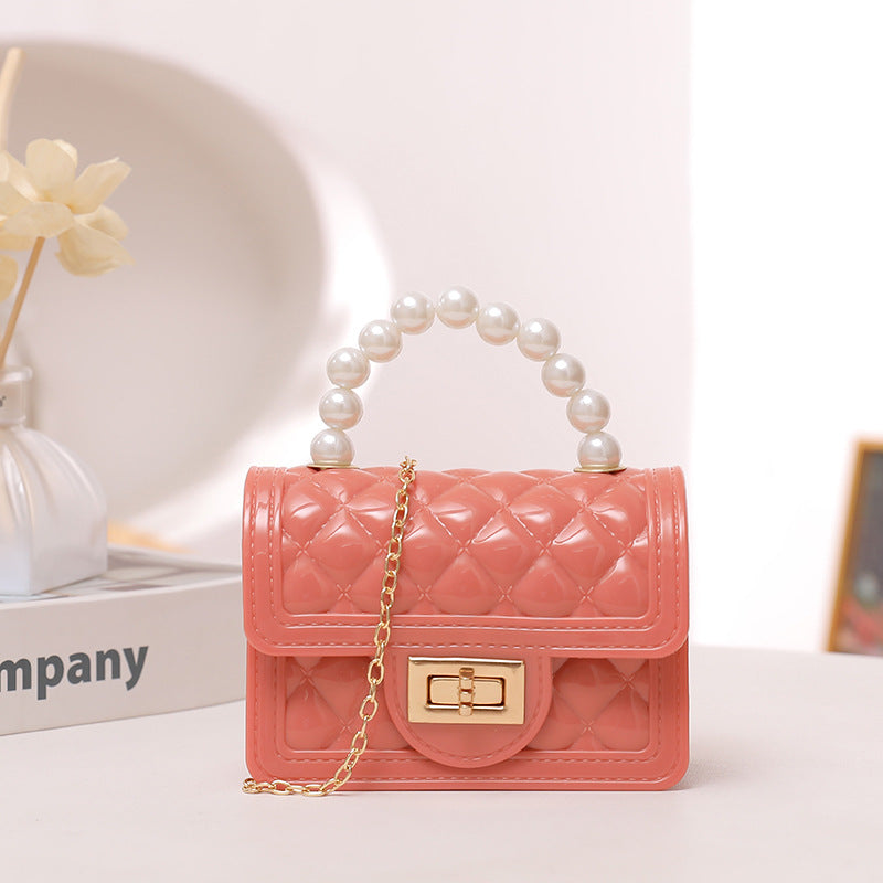 Color Pearl Clutch Mini Silicone Gel Shoulder Bags