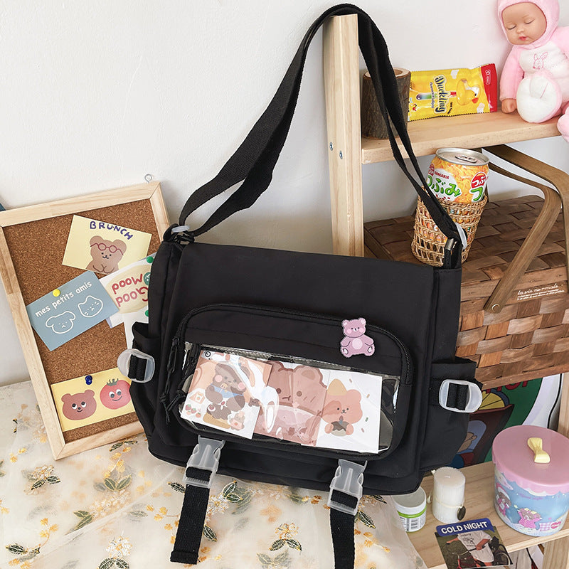 Korean Style Vintage Cute Bear Transparent Shoulder Bags
