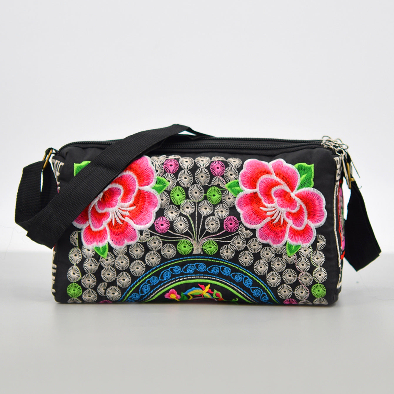 Ethnic Style Canvas Embroidered Retro Han Chinese Crossbody Bags