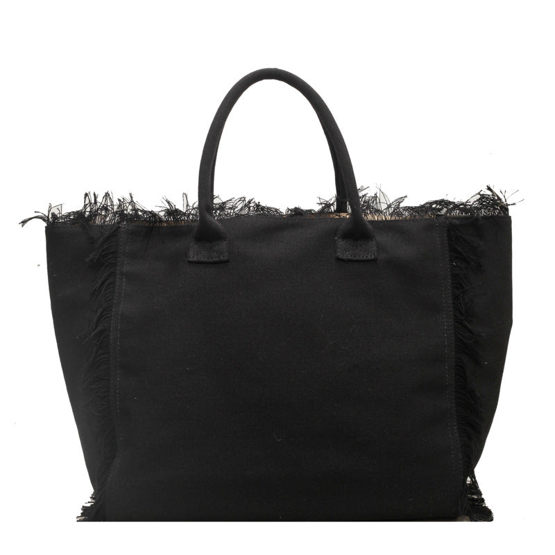 Large Capacity Design Tassel Advanced Texture Handbags