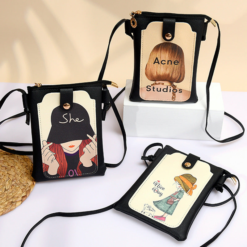 Women's Cute Mobile Korean Fashion Fresh Crossbody Bags