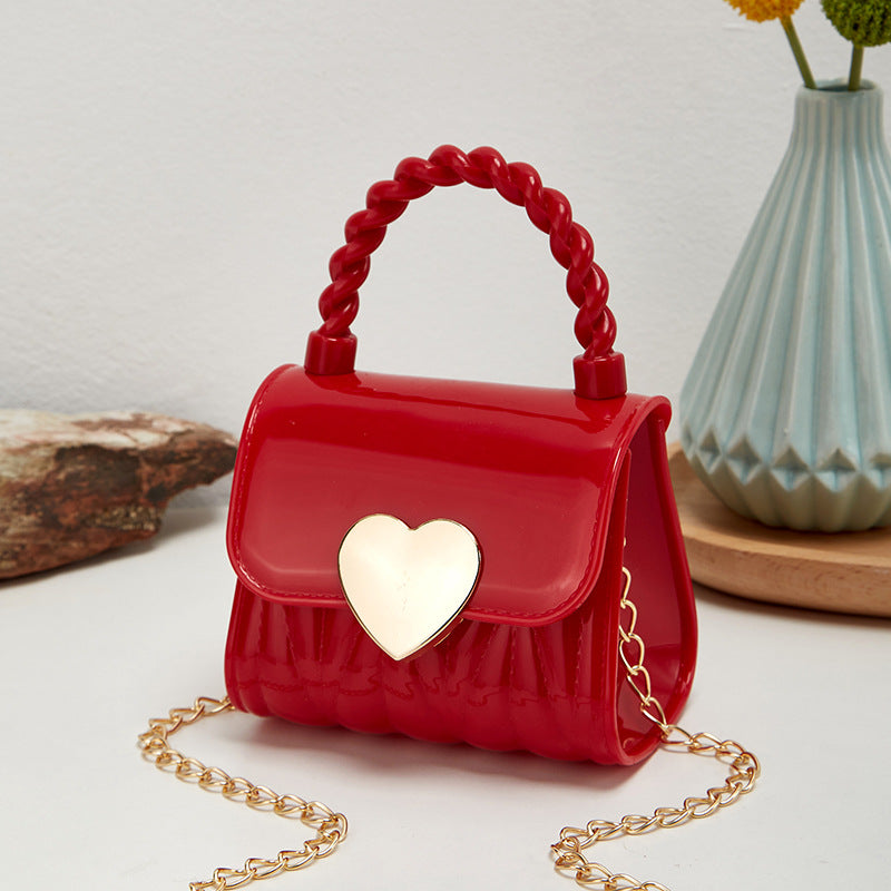 Children's Silicone Mini Color Sugar Love Crossbody Bags