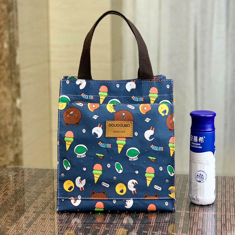 Korean Style Waterproof Lunch Box Commuter Make-up File Handbags
