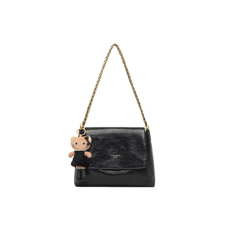 Women's Summer Genuine Leather Underarm Chain Bags