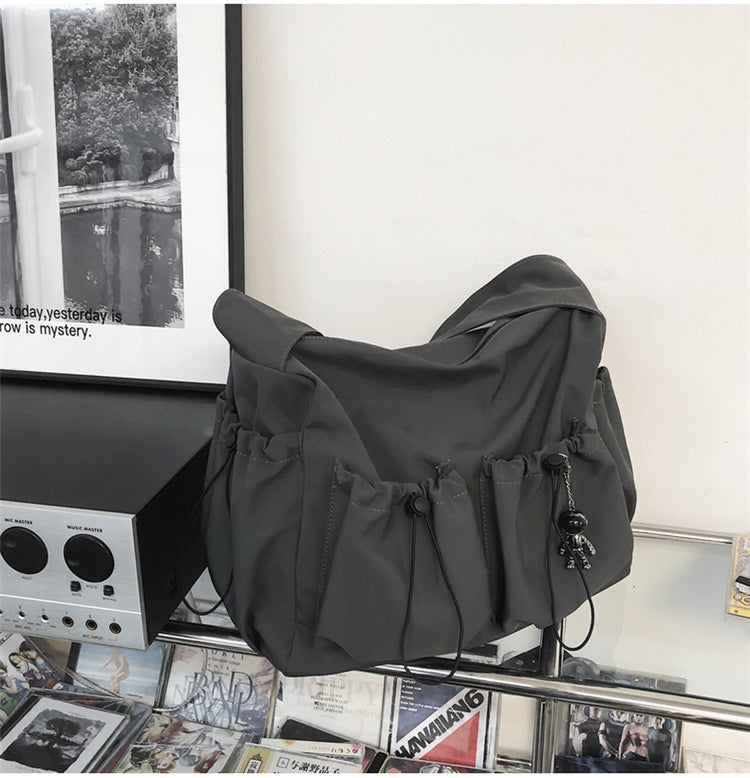 Women's & Men's & Fashion Style Pure Color Large Men's Chest Bags