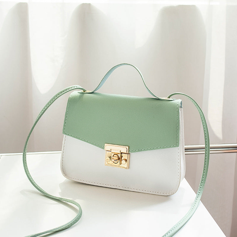 Women's Fashion Color Contrast Sweet Drawstring Bags