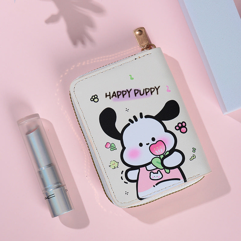Cartoon Zipper Large Capacity Credit Cover Card Holder