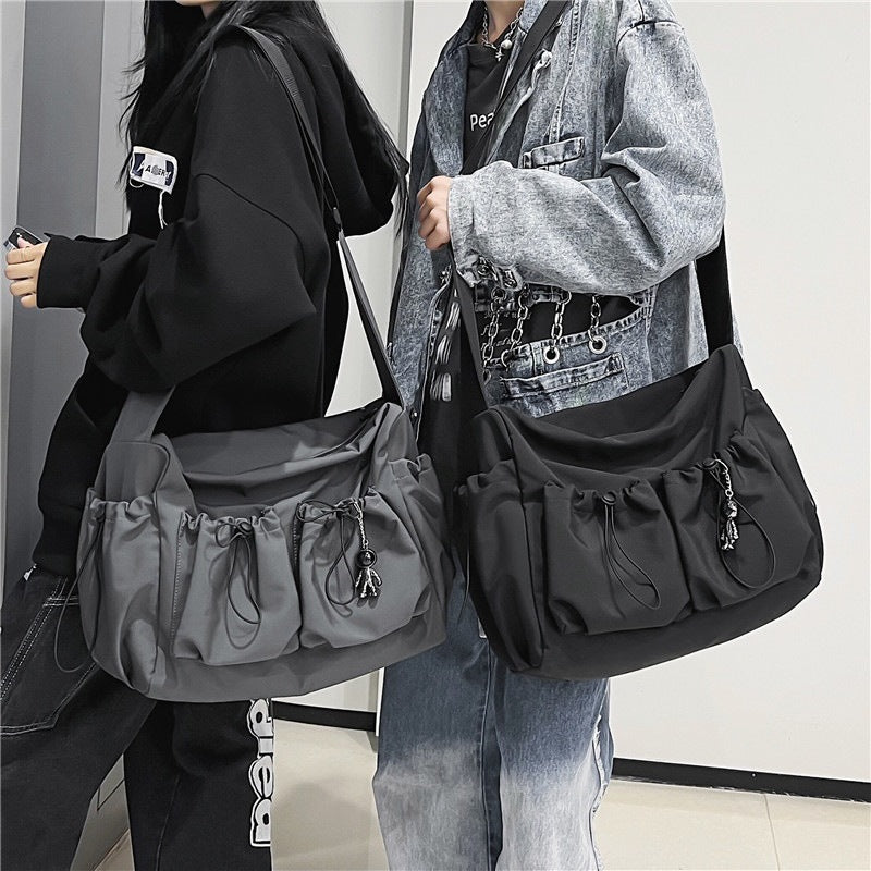 Women's & Men's & Fashion Style Pure Color Large Men's Chest Bags