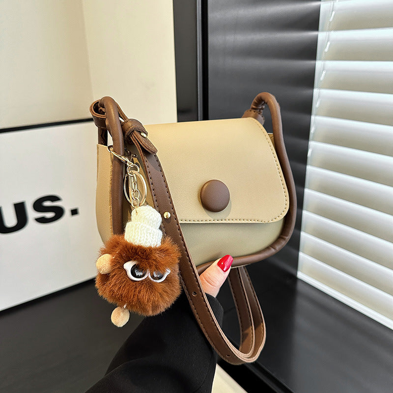 Women's Retro Contrast Color Fashionable Western Style Shoulder Bags