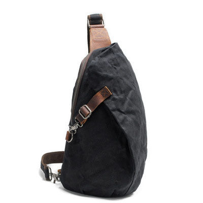 Men's Waterproof Batik Fabric Retro Canvas Dumpling Men's Chest Bags