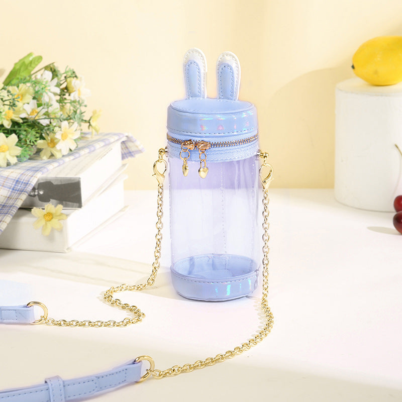 Cotton Doll Transparent Cartoon Rabbit Ear Shoulder Bags