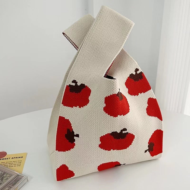 Women's Boat Festival Panda Knitted Wrist Handbags