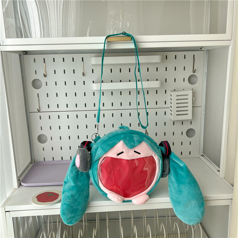 Cute Secondary Little Cartoon Doll Transparent Crossbody Bags