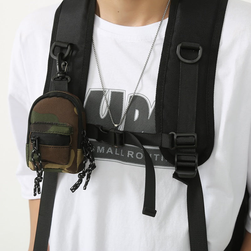 Men's Mini Earphone Bum Hip Hop Crossbody Bags