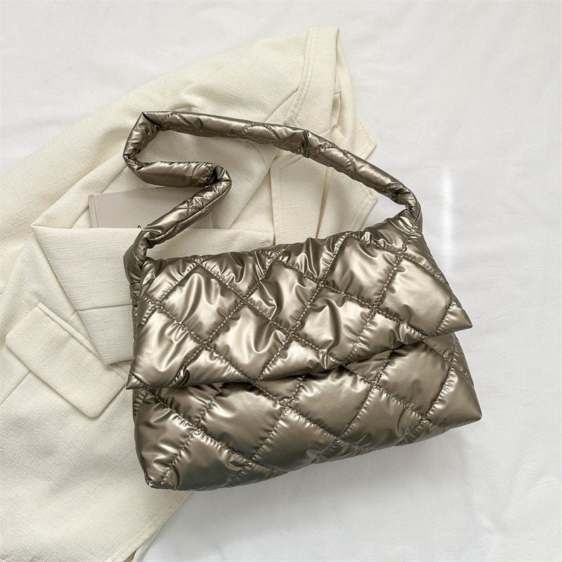 Women's Cloud Pleated Cool Large Capacity Cotton Shoulder Bags