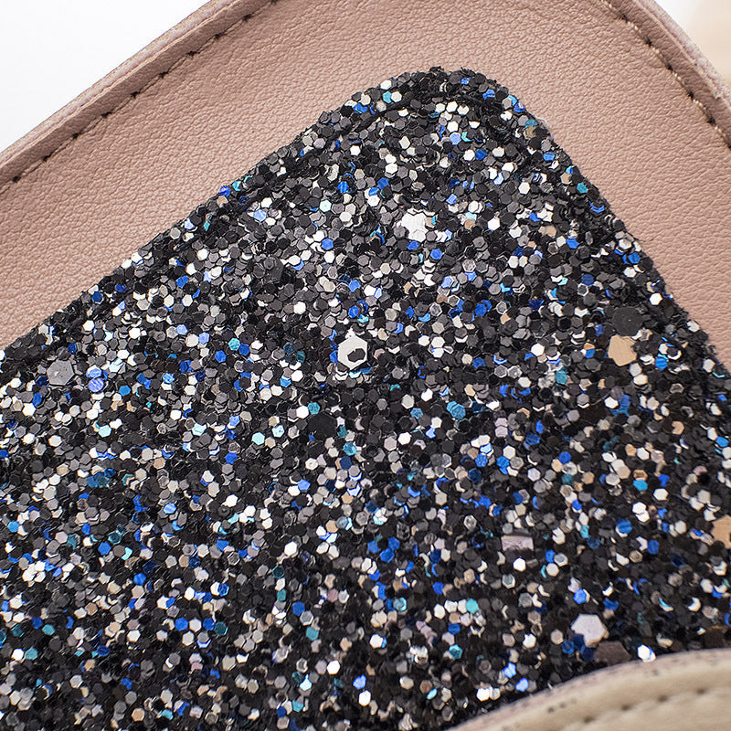 Women's Fox Fashion Color Contrast Sequined Shoulder Bags
