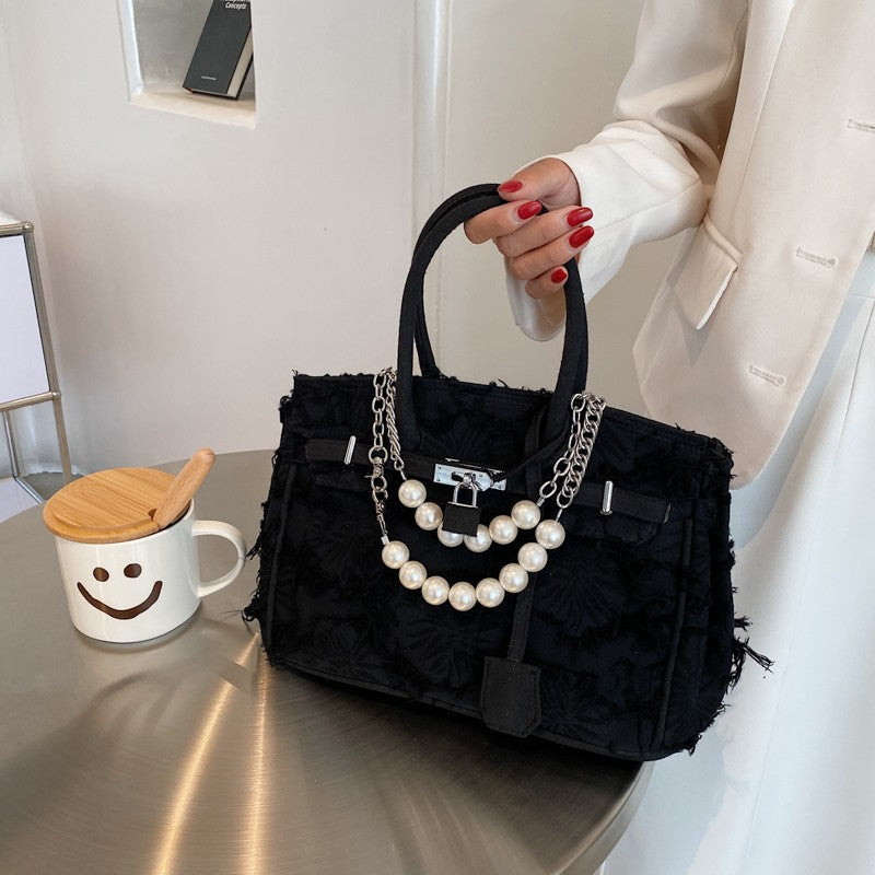 Design Pearl Chain Vintage Rag Beggar Handbags