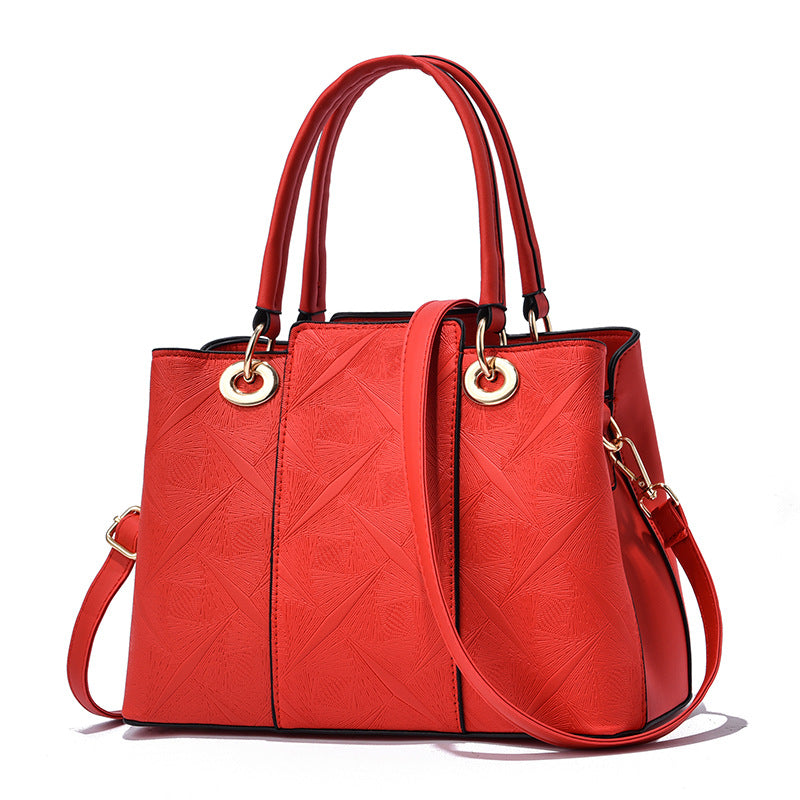Women's Fashion Embossing Large Capacity Simple Shoulder Bags