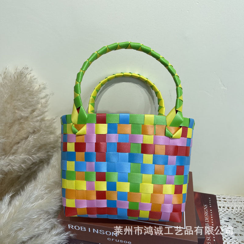Woven Vegetable Basket Group Building Hand-made Wedding Companion Handbags