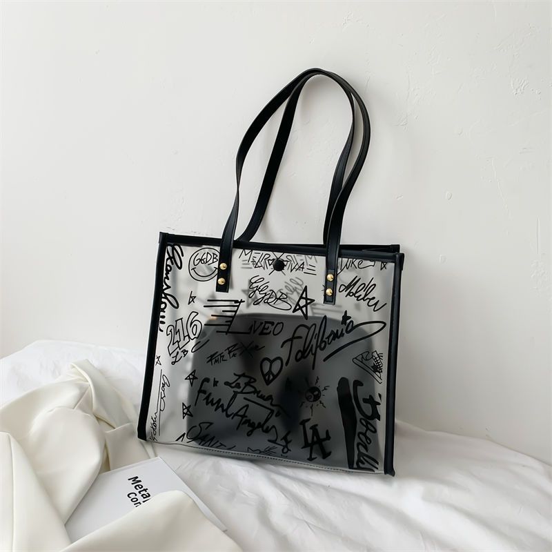 Versatile Transparent Family Waterproof Class Commuter Handbags