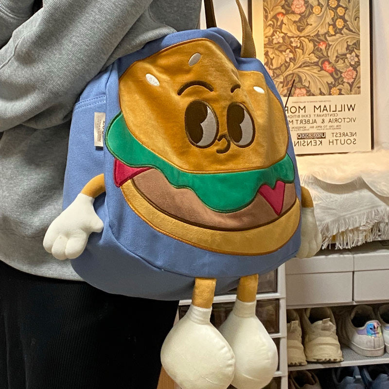 Hamburger Cute Niche Canvas For Girlfriend Shoulder Bags