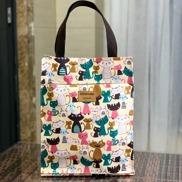 Korean Style Waterproof Lunch Box Commuter Make-up File Handbags