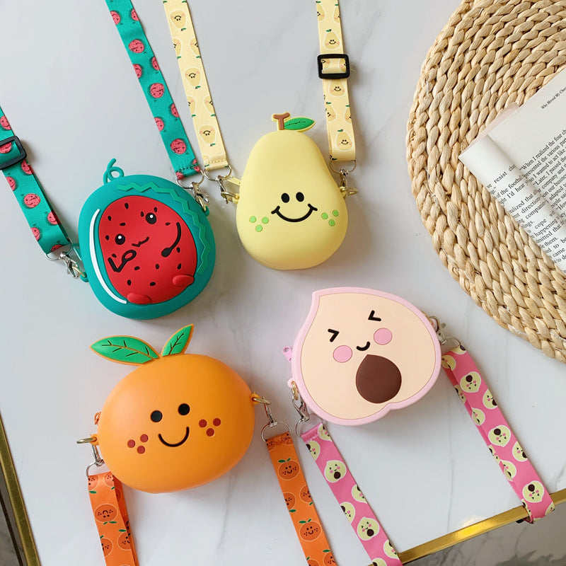 Casual Summer Fruit Strawberry Avocado Shape Coin Purses