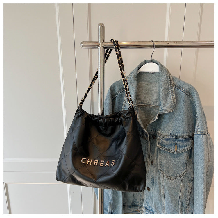 Women's Autumn Fashion Rhombus Chain Korean Embroidery Shoulder Bags