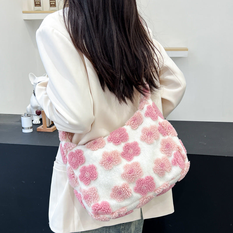 Women's Autumn Large Capacity Fur Fashion Simple Shoulder Bags