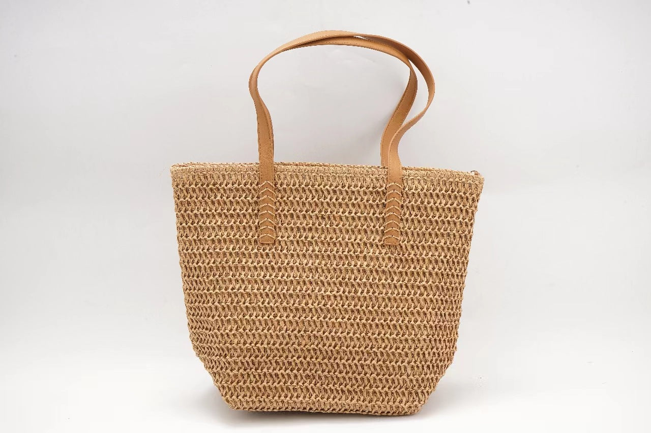 Summer Vacation Style Woven Large Capacity Handbags