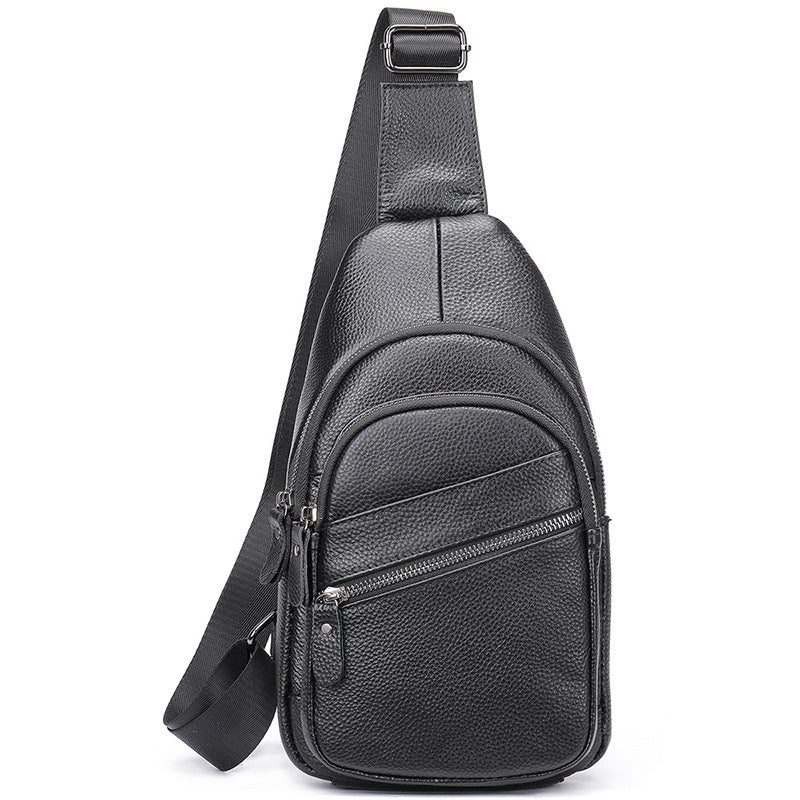 Men's Genuine Leather Pannier First Layer Cowhide Men's Chest Bags