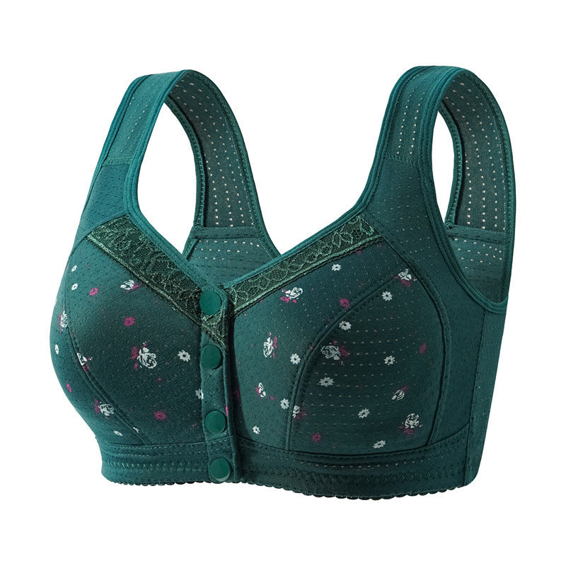 Women's Front Buckle Cotton Vest Underwear Mark Bras