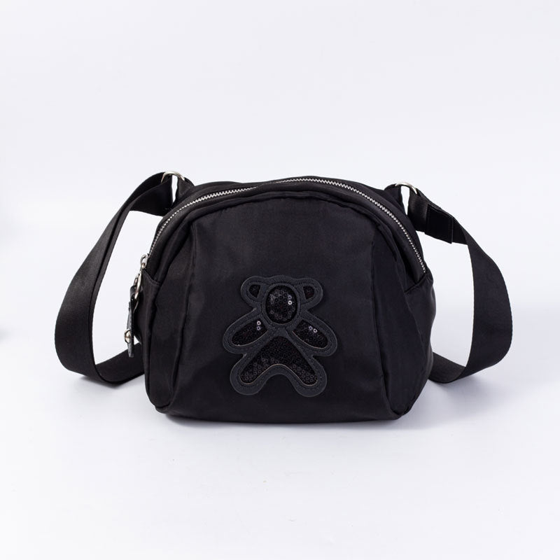 Women's Fashionable Bear Shell High Quality Canvas Crossbody Bags