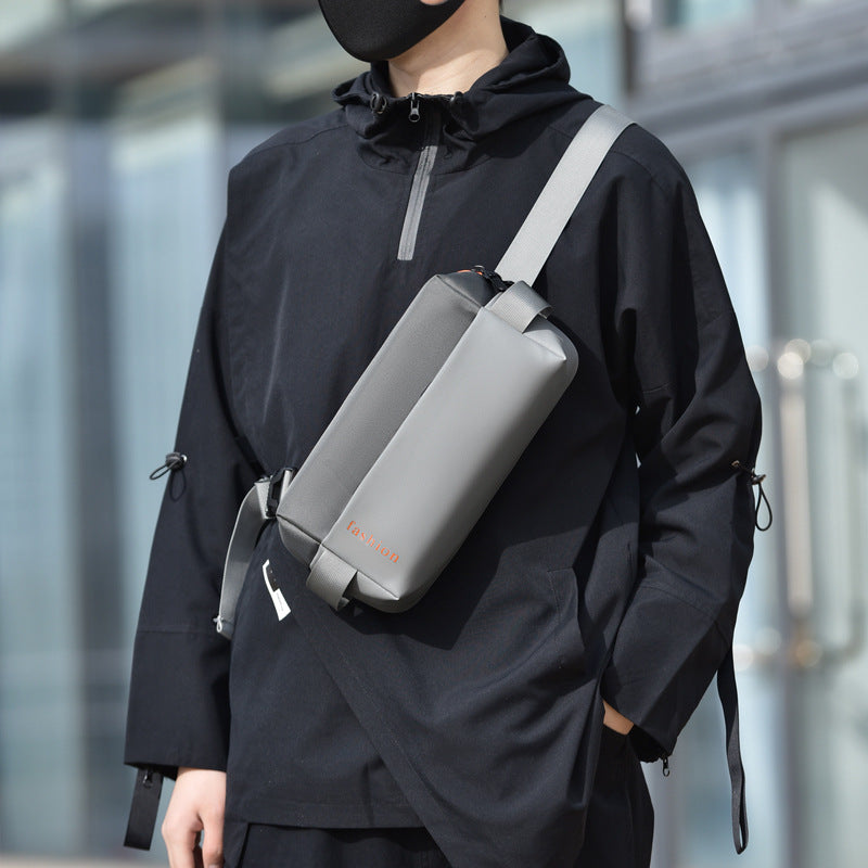 Men's Light Tide Stitching Fashion Simple Commute Men's Chest Bags