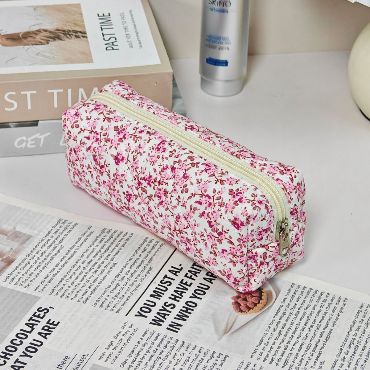Wind Large Capacity Fabric Bow Printing Buggy Minority Simple Stationery Bags