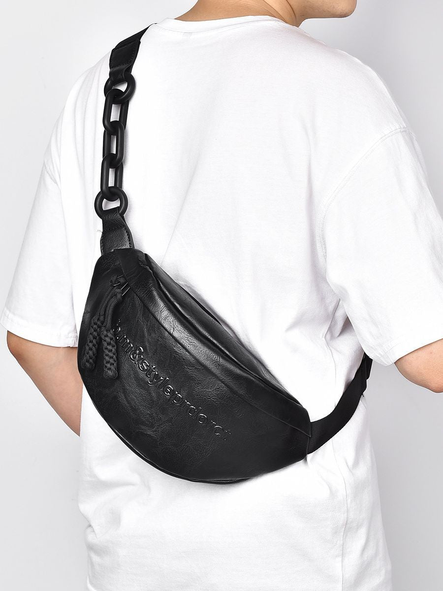 Women's Simple Leisure Chain Black Portable Niche Crossbody Bags