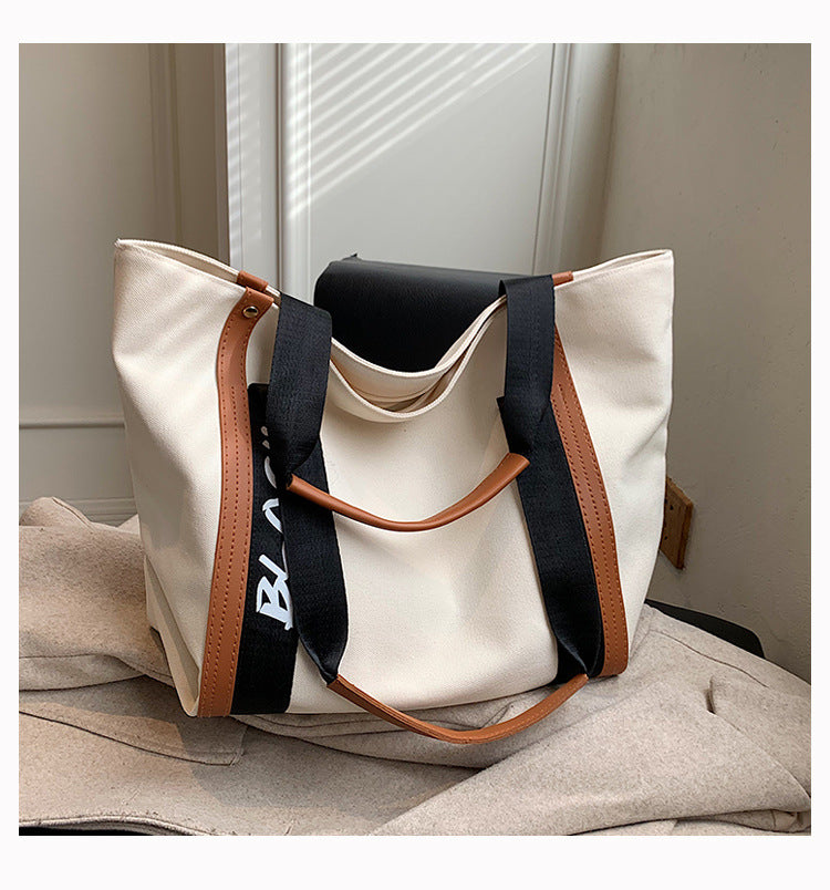 Women's Fashionable Large Capacity Portable Canvas Minimalist Shoulder Bags