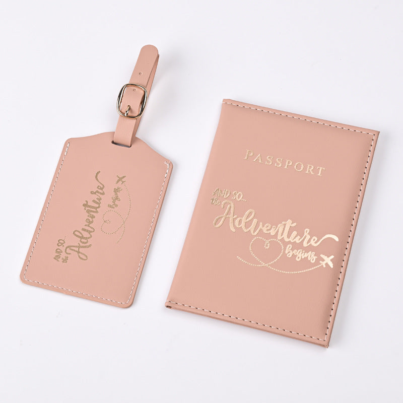Brave Adventure Bronzing Passport Cover Ticket Luggage