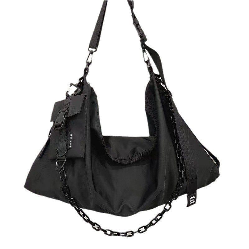 Women's & Men's & Large Capacity Style Cool Frock In Black Crossbody Bags