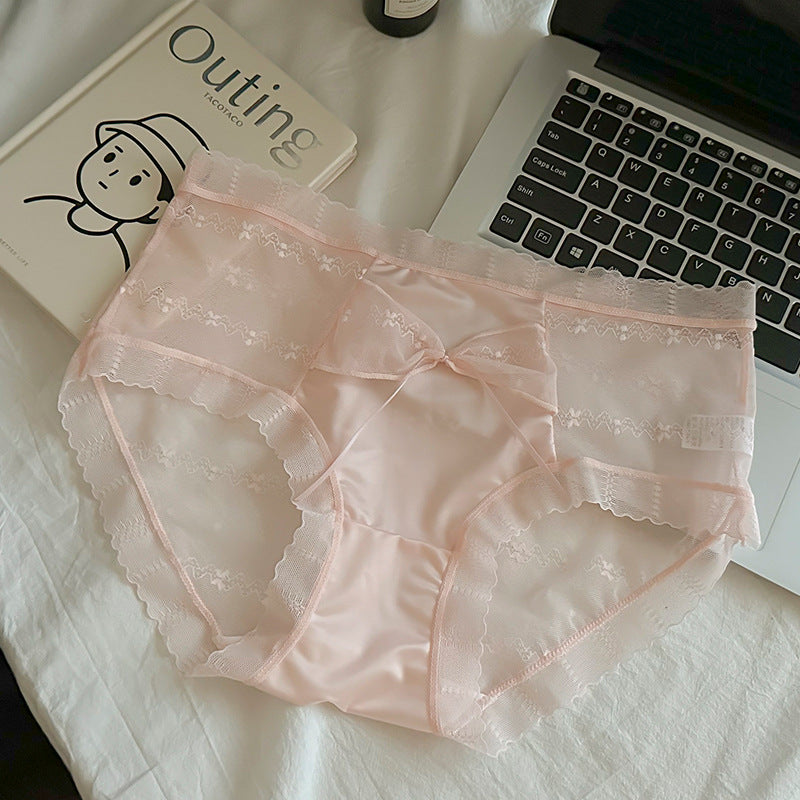 Sexy Comfortable Mulberry Silk Crotch Mid Panties