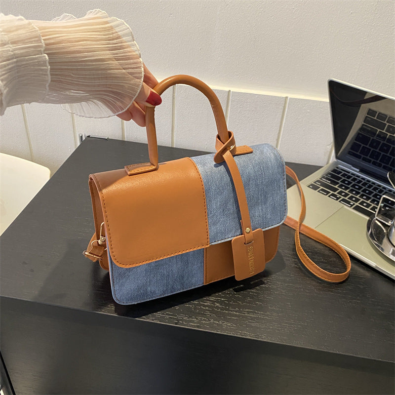 Women's Color Contrast Simple Autumn Tide Handbags