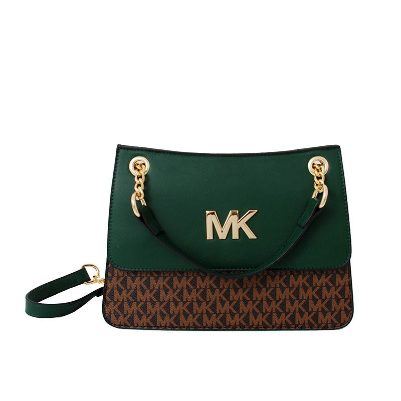 Women's Chain Contrast Color Fashion Texture Large Shoulder Bags