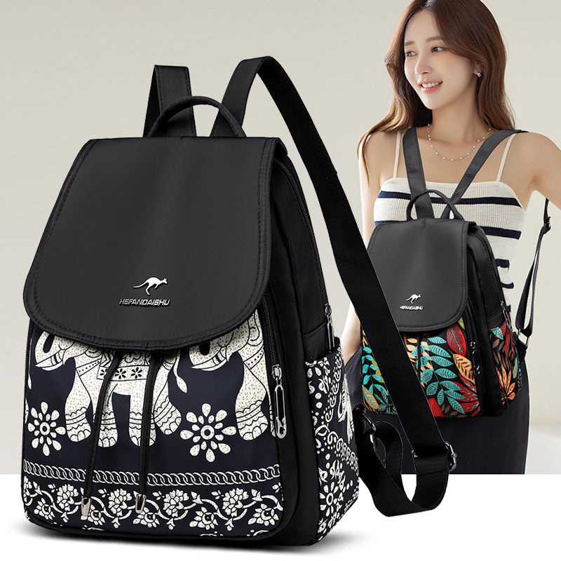 Women's Fashion Korean Style Printed Large Capacity Backpacks