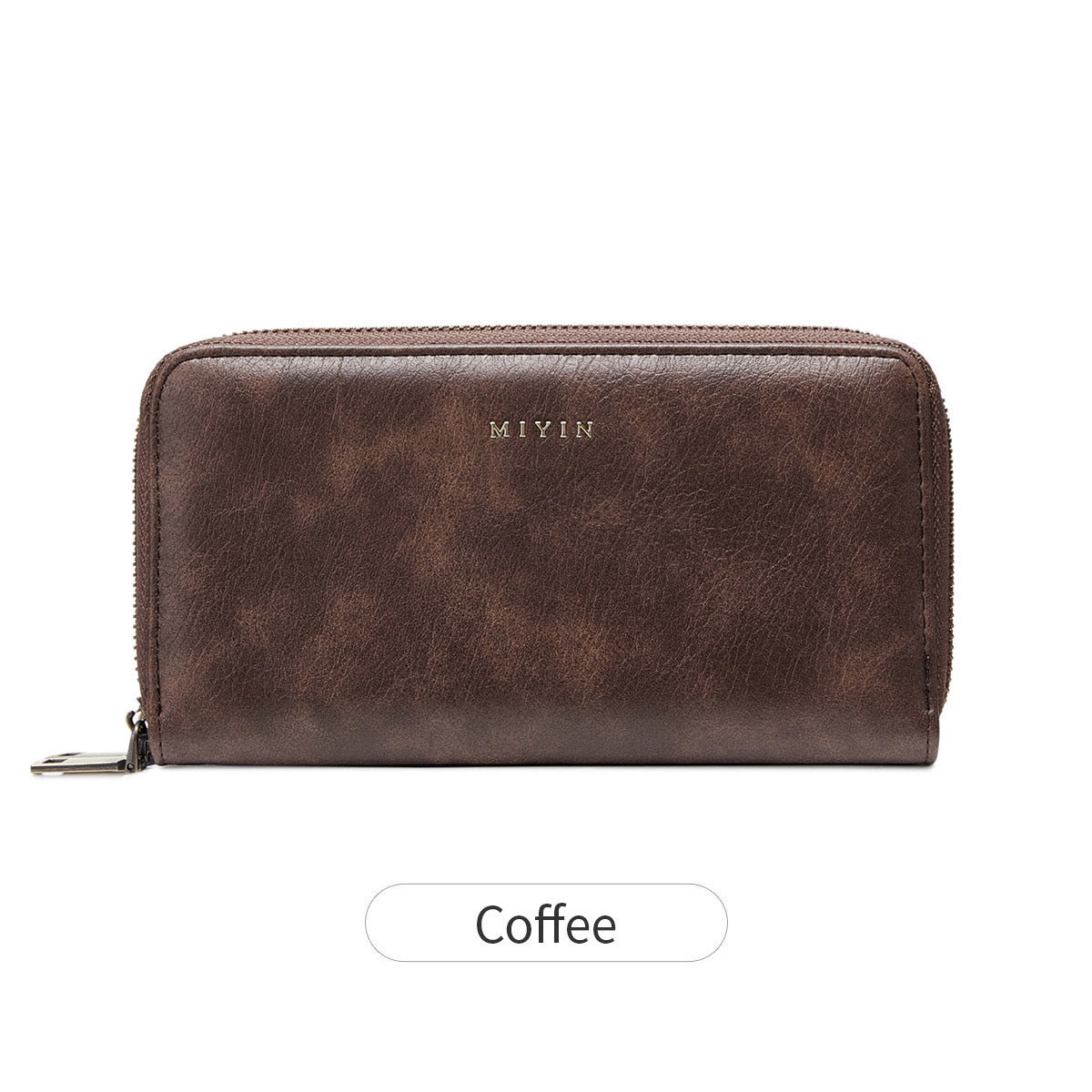 Women's Swiping Double Zipper Retro Long Ladies Wallet