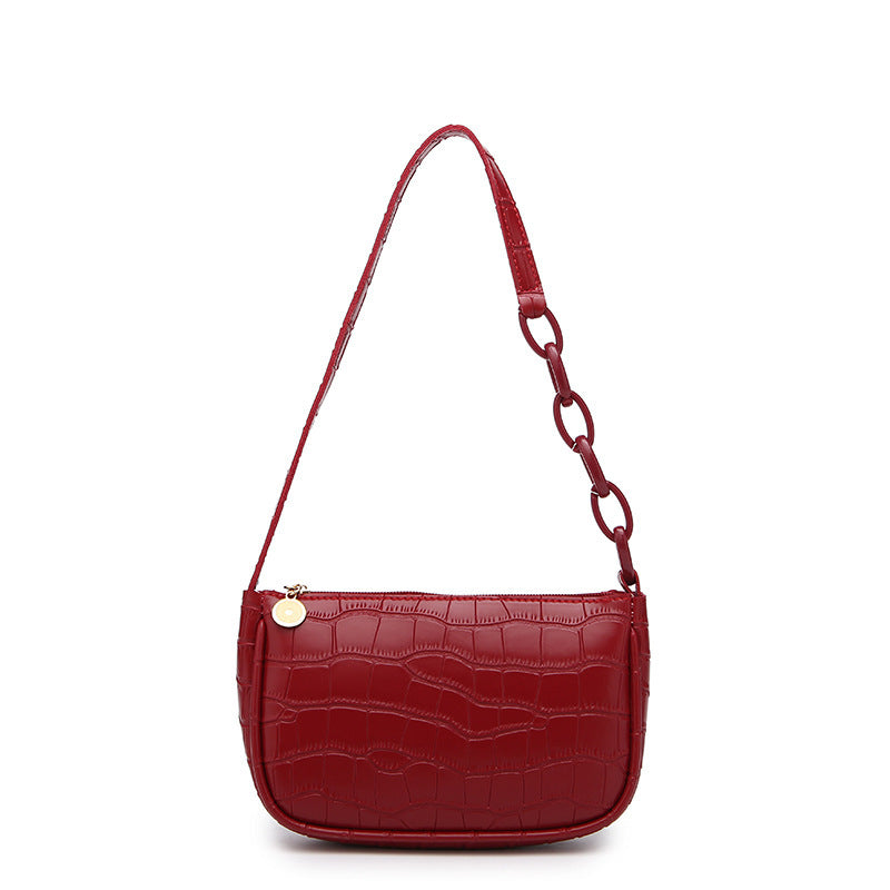 Women's Versatile Underarm Crocodile Pattern Fashion Shoulder Bags