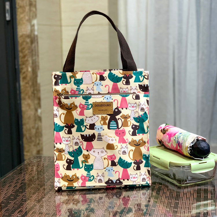 Korean Style Waterproof Lunch Box Commuter Make-up File Handbags